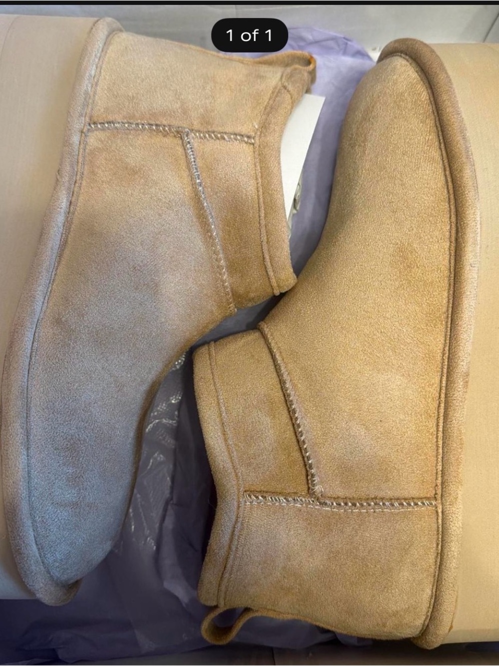 Suede Ankle Boots in Tan